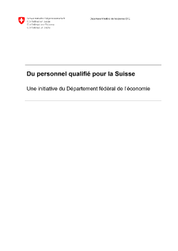 Rapport «Du personnel qualifié pour la Suisse» en lien avec l’initiative du DFE visant à combattre la pénurie de personnel qualifié-1